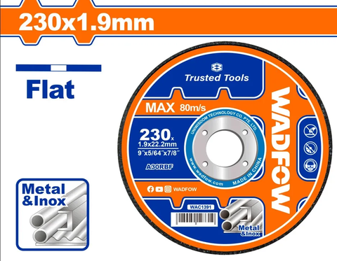 Đá cắt kim loại 230x1.9x22.2mm WADFOW WAC1391
