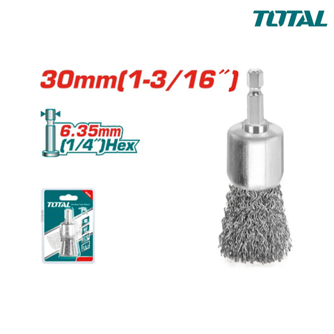 Chổi cước xám 30mm cán lục giác -TOTAL-TAC303062
