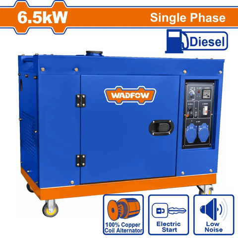 Tổ máy phát điện diesel không ồn 6500W Wadfow WDG2A80-1