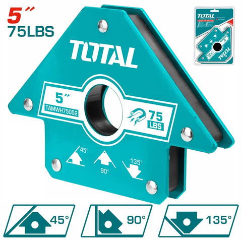Ke góc nam châm hàn 3 góc 5"-TOTAL-TAMWH75052