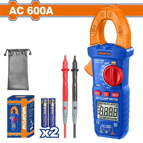 Đồng hồ kẹp AC kỹ thuật số 600A-Wadfow WDM8601