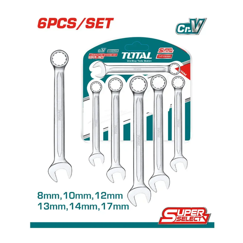 Bộ 6 cờ lê vòng miệng -TOTAL-THT102266