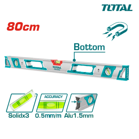 Thước thủy kèm theo nam châm hút 80cm -TOTAL-TMT28086M