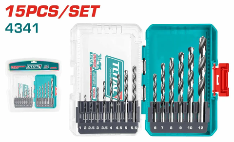 Bộ 15 mũi khoan  HSS 4341-TOTAL-TACSDL51506