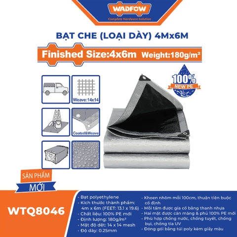 Bạt che (loại dày) 4mx6m -Wadfow-WTQ8046