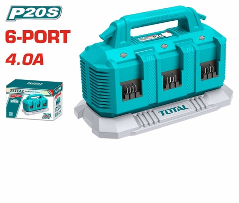 Sạc 6 cổng dùng pin Lithium-ion 20V-TOTAL-TFCLI2064