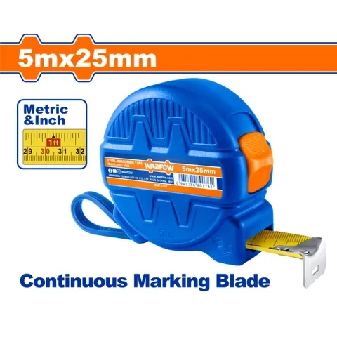 Thước kéo thép nền vàng 5x25mm-Wadfow WMT4330