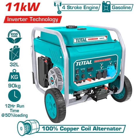 Tổ máy phát điện dùng xăng biến tần 11kW-TOTAL-TP3120001
