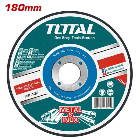 Đĩa cắt 
kim loại 
180mm (7'') -TOTAL-TAC2211803SA