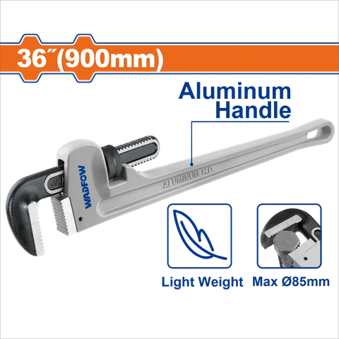 Mỏ lết mở ống tay cầm nhôm 900mm(36")-Wadfow WPW9136