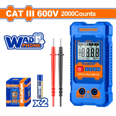 Đồng hồ vạn năng kỹ thuật số 600V-2000 số đếm-Wadfow WDM1501