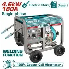 Tổ máy phát điện dùng dầu diesel (kết hợp chức năng máy hàn) 4.6kW/ 180A-TOTAL-TP446001
