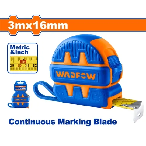 Thước kéo thép nền vàng 3x16mm-Wadfow WMT1210