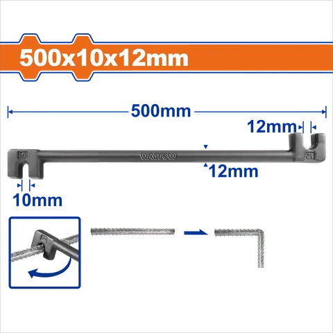 Vam càng cua uốn sắt 10x12mm-Wadfow WQB3350