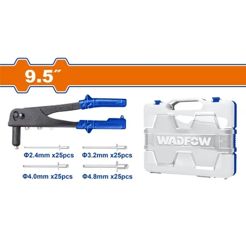 Bộ 101 chi tiết kìm rút rivet 9.5" và đinh rút-Wadfow WHR1909