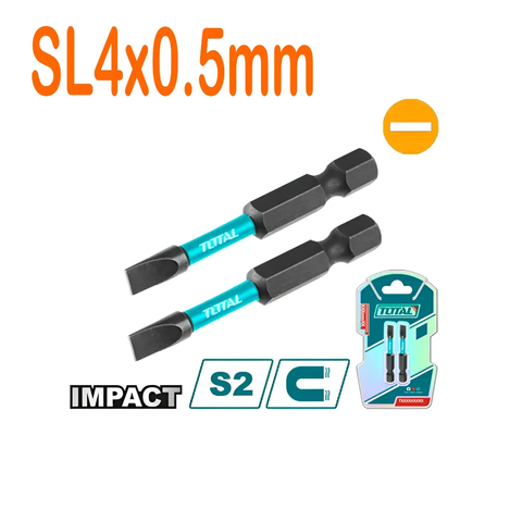 Bộ 2 mũi bắt vít SL4x0.5mm,
50mm-TOTAL-TACIM71SL450