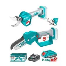 Bộ combo máy cắt cành TSSLI20308 và máy cưa xích mini TGSLI2058 dùng pin 20V -TOTAL-TOSLI23012