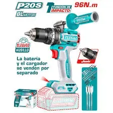 Máy khoan búa không chổi than dùng pin 20V (không kèm pin & sạc)-TOTAL-TIDLI209685