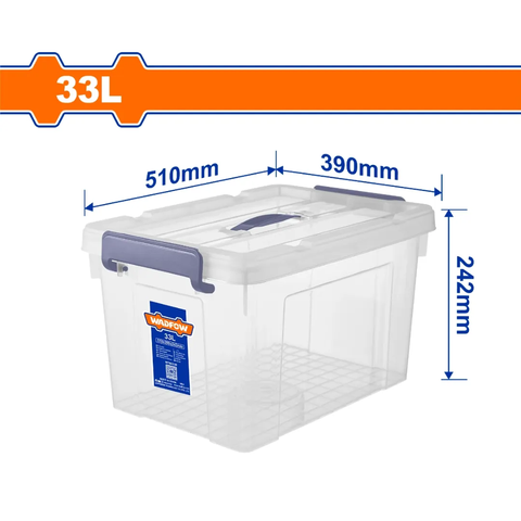 Hộp nhựa trữ kho trắng trong 33L-Wadfow WTB2335