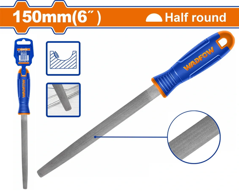 Giũa thép bán nguyệt 150mm(6")-Wadfow WFE7826