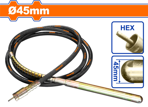 Dây đầm dùi bê tông Ø45mm Wadfow  WVRP2A45