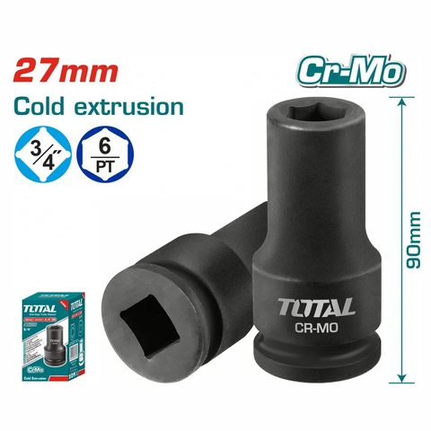 Đầu tuýp tác động 3/4" 27mm -TOTAL-THHISD3427L