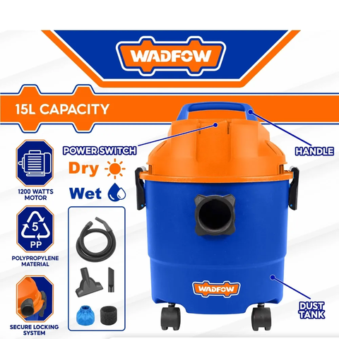 Máy hút bụi 1200W-15L Wadfow WVR1A15