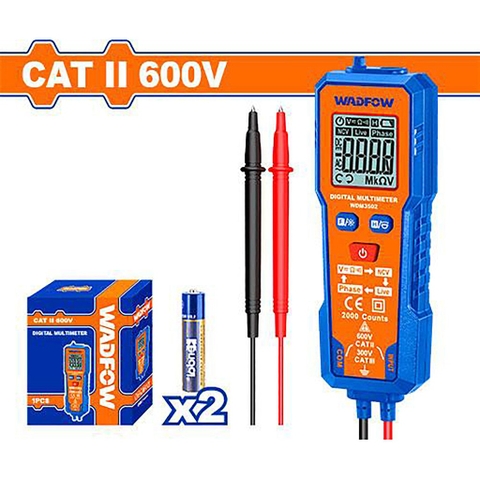 Đồng hồ vạn năng kỹ thuật số CAT II 2000 số đếm-Wadfow WDM3502