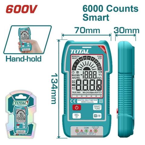 Đồng hồ vạn năng kỹ thuật số-TOTAL-TMT516004