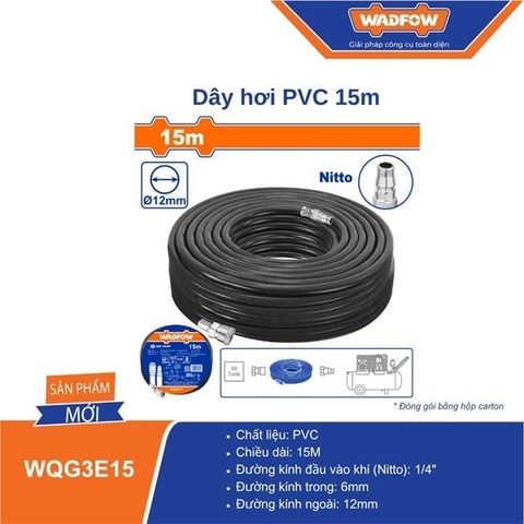 Dây hơi PVC 15m Wadfow WQG3E15