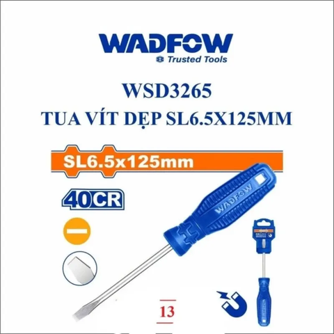 Tua vít dẹp SL6.5x125mm-Wadfow WSD3265