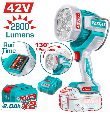 Đèn làm viêc dùng pin 42V-TOTAL-TWLI42896