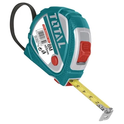 Thước kéo thép nền vàng
 (8m x25mm) -TOTAL-TMT126081