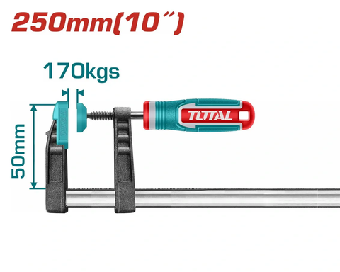 Kẹp gỗ chữ F (50x250) -TOTAL-THT1320503