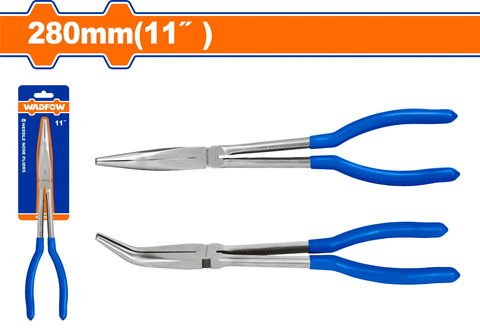 kìm mũi dài cong 45 độ 11"-Wadfow WPL2E11