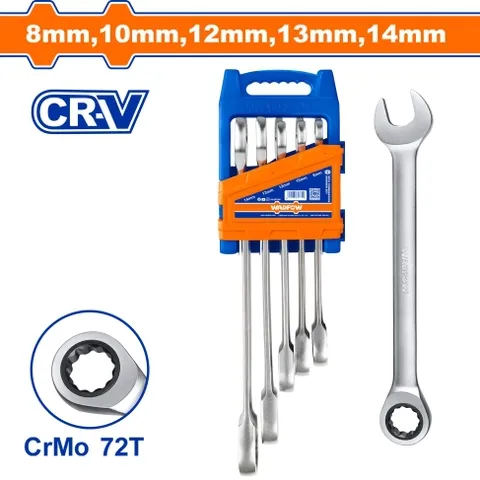 Bộ 5 Cờ lê vòng miệng tự động 8-14mm-Wadfow WSP4205