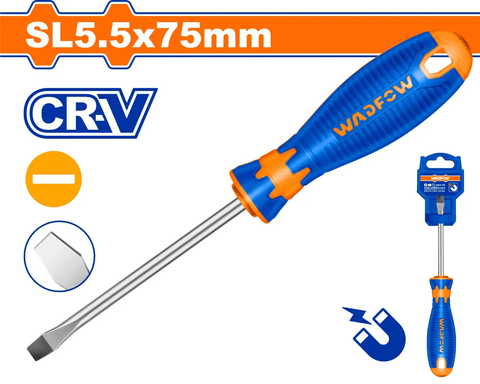 Tua vít dẹp SL5.5x75mm-Wadfow WSD1253