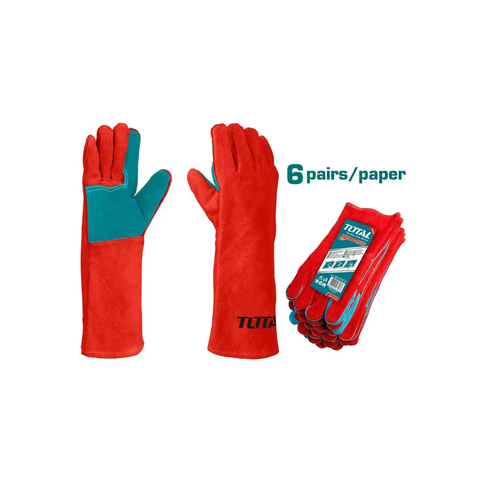 Găng tay vải da dùng máy hàn-TOTAL-TSP15161