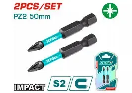 Bộ 2 mũi siết vít PZ2x50mm-TOTAL-TACIM71PZ250