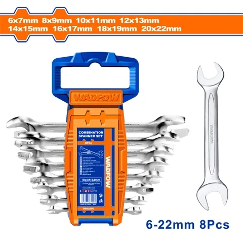 Bộ 8 cờ lê 2 đầu miệng 6-22mm-Wadfow WDS2208