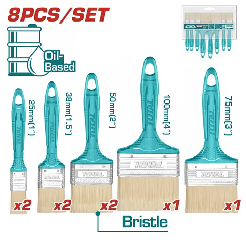 Bộ 8 cọ sơn -TOTAL-THT8450801