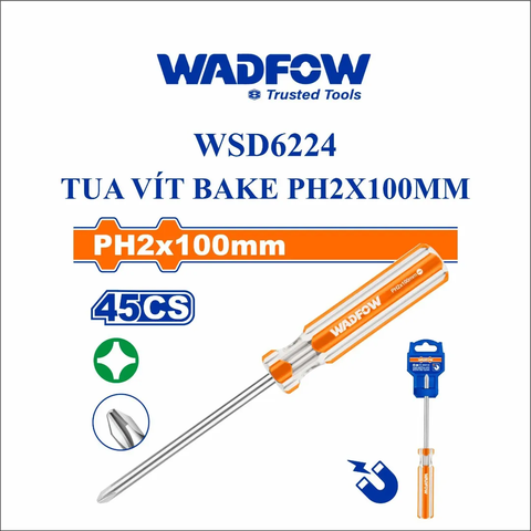 Tua vít bake PH2x100mm-Wadfow WSD6224