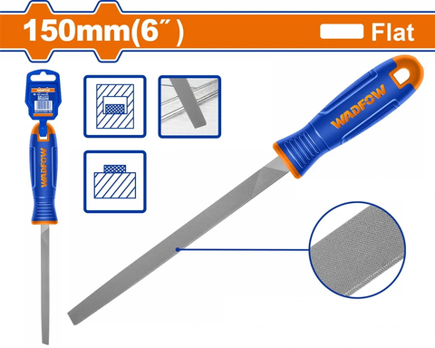 Giũa thép dẹp 150mm(6")-Wadfow WFE7816