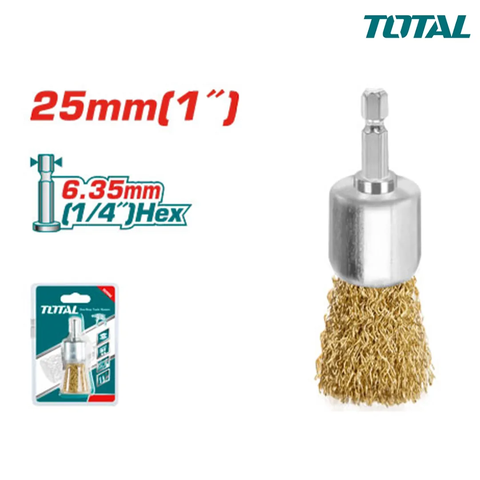 Chổi cước vàng 25mm cán lục giác -TOTAL-TAC302561