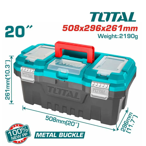 Hộp nhựa đựng công cụ 20" khóa kim loại -TOTAL-TPBX0202