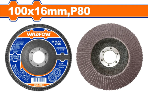 Nhám xếp nâu 100x16mm, P80 WADFOW WYL4303