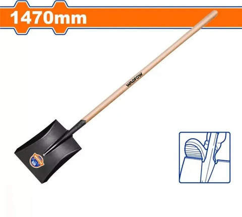 Xẻng thép vuông cán gỗ 1470mm-Wadfow WSE2317