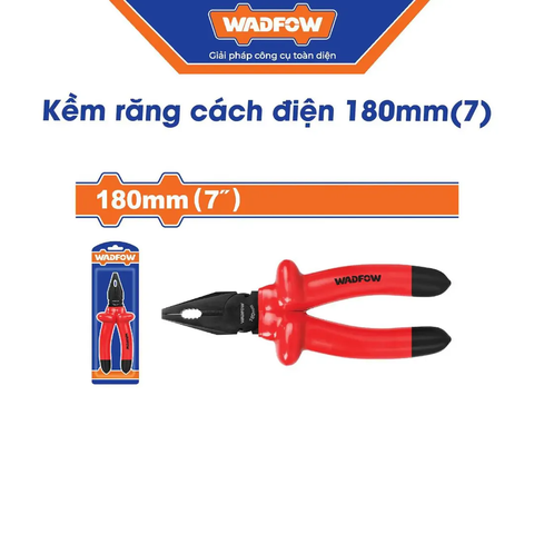 Kìm răng cách điện 180mm(7")-Wadfow WPL1637