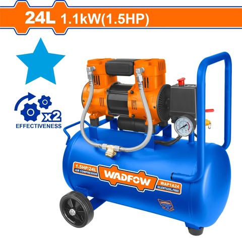 Máy nén khí (không dầu) 1100W-24L Wadfow WAP1A24