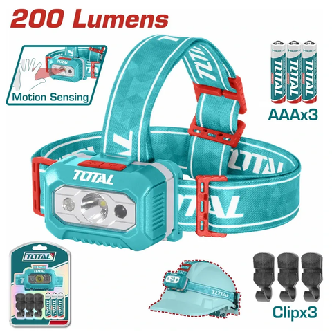 Đèn pin 
đội đầu-TOTAL-THL013AAA6